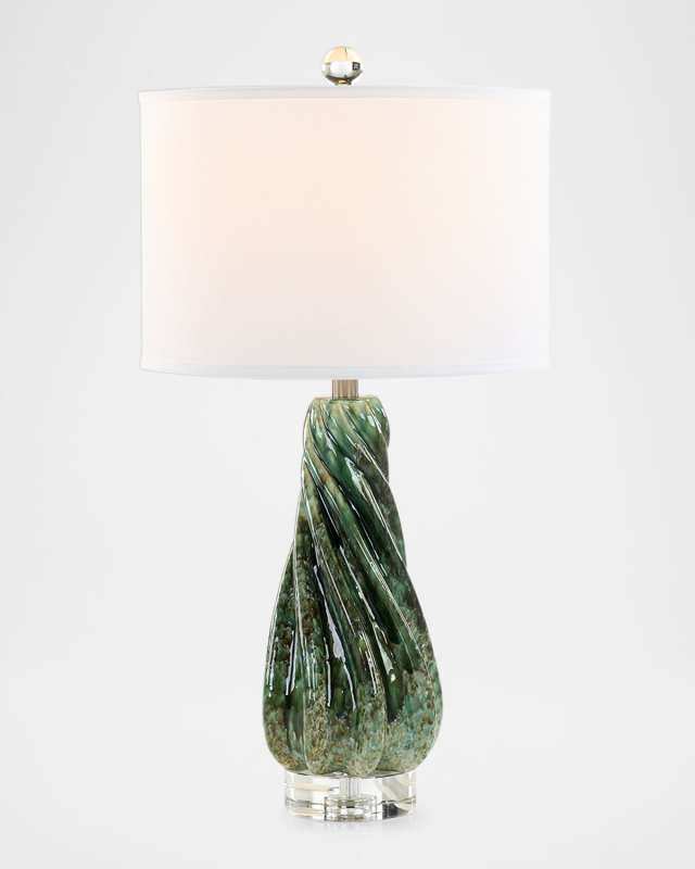 Emerald Spiral 28" Table Lamp